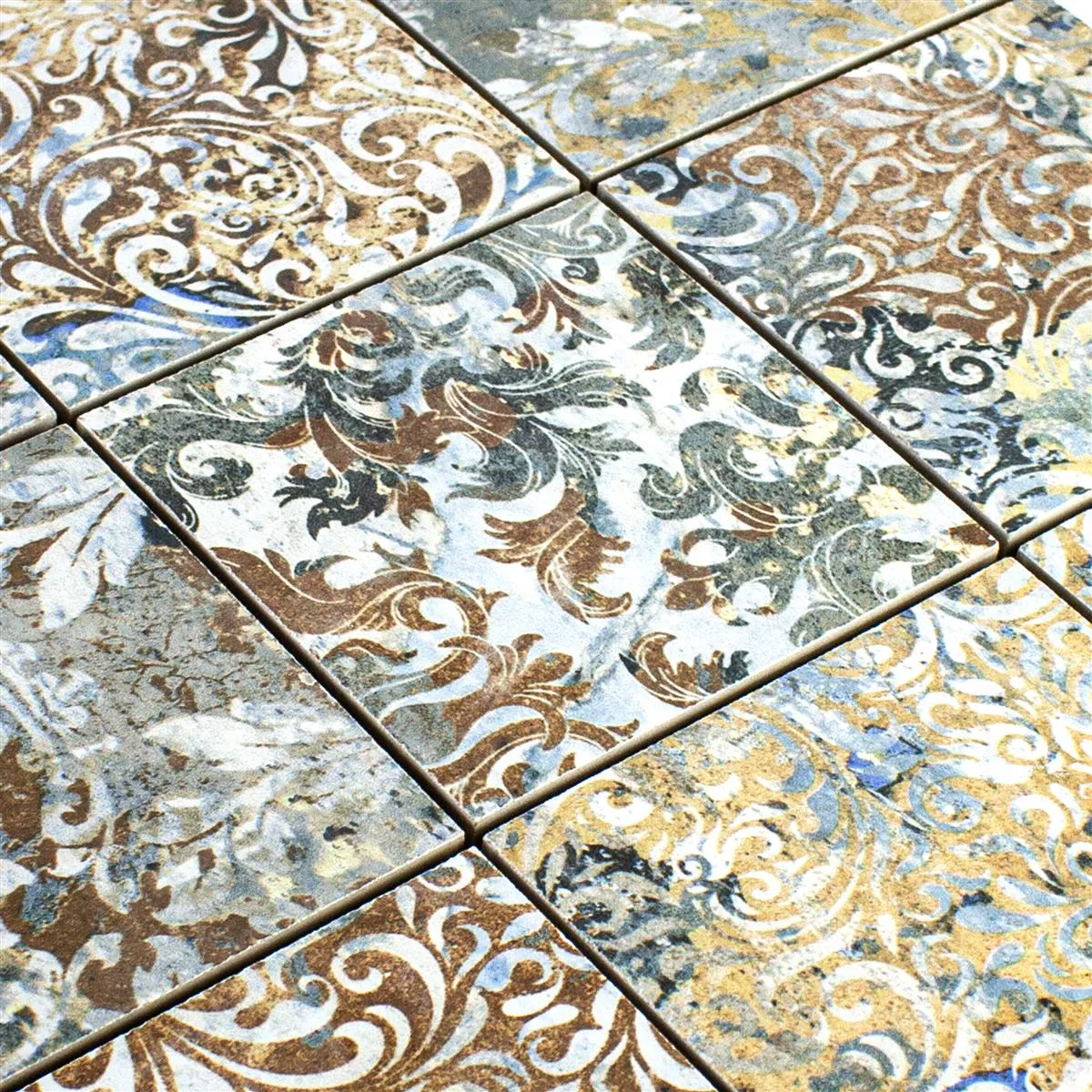 Mønster fra Keramisk Mosaikk Fliser Patchwork Farget