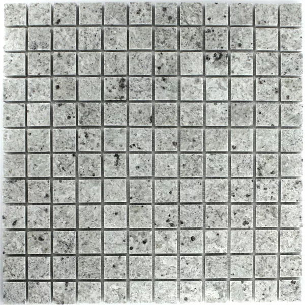 Mosaik Granit 23x23x8mm Grå Vit
