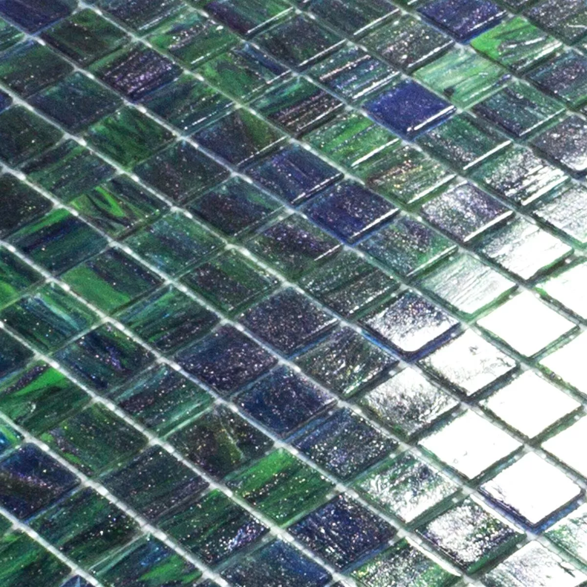 Mønster fra Glass Mosaikk Fliser Catalina Blå Grønn Mix