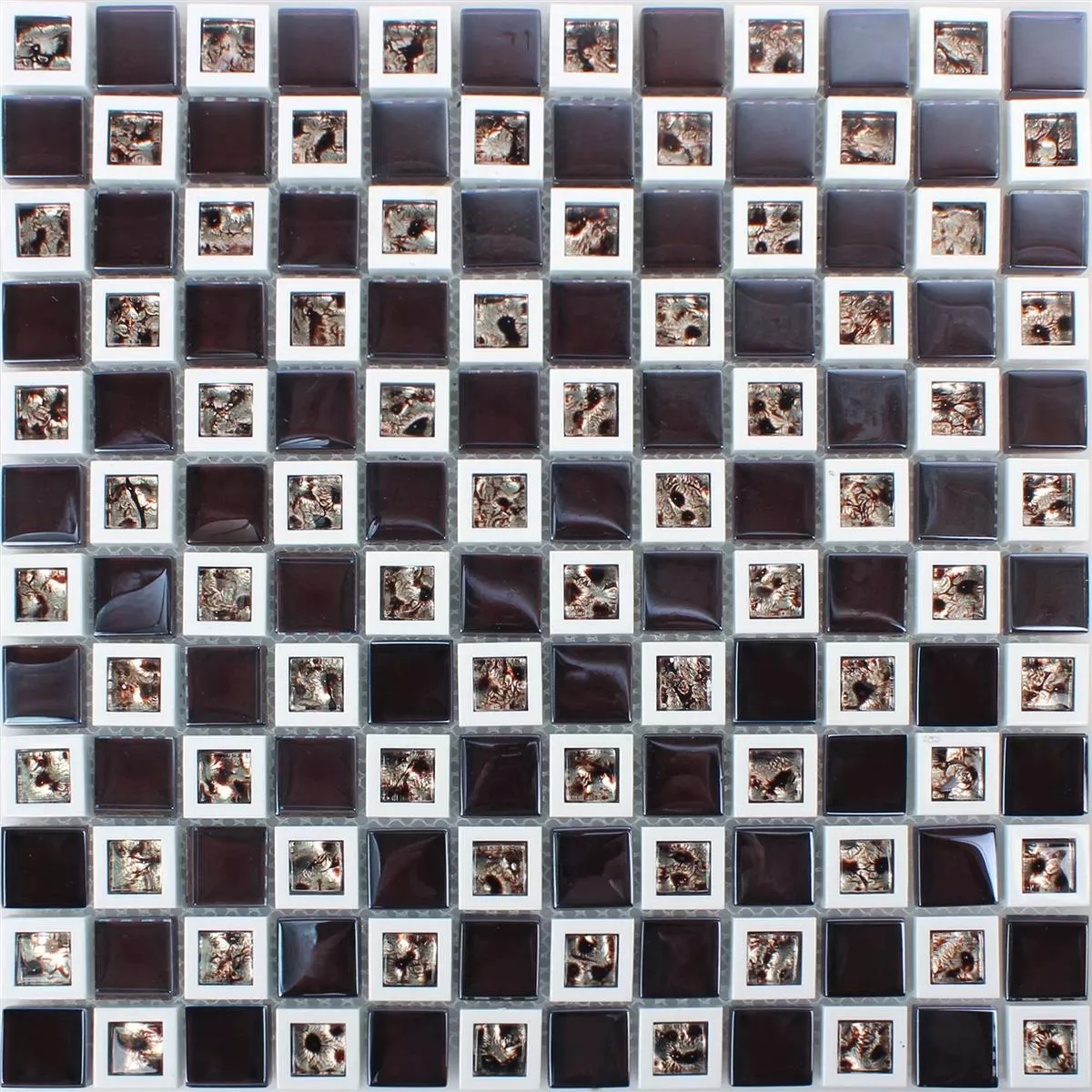 Vidro Plástico Mosaico Anatolia Preto
