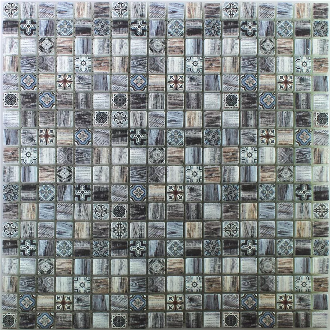 Mozaika Szklana Wygląd Drewna Płytki Vision Ciemnoszary