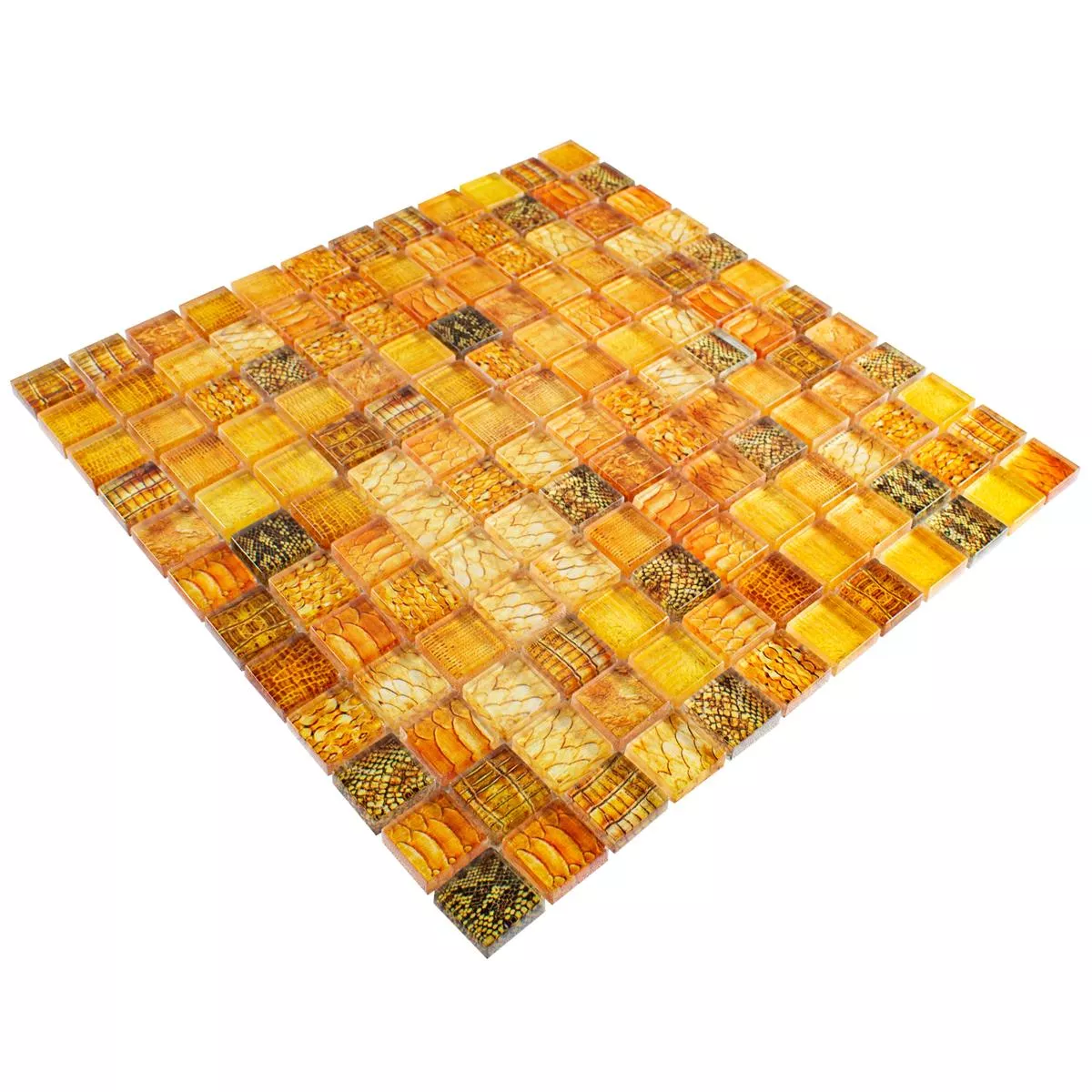 Mozaika Szklana Płytki Python Pomarańczowy 23