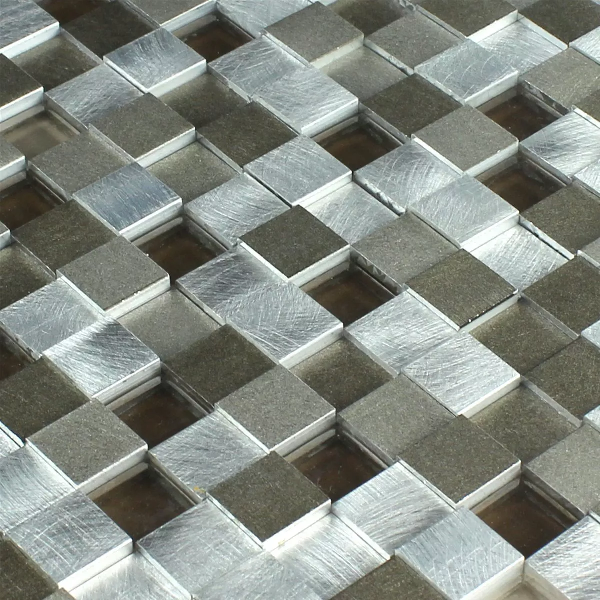 Próbka Mozaika Aluminium Szkło 3D Design