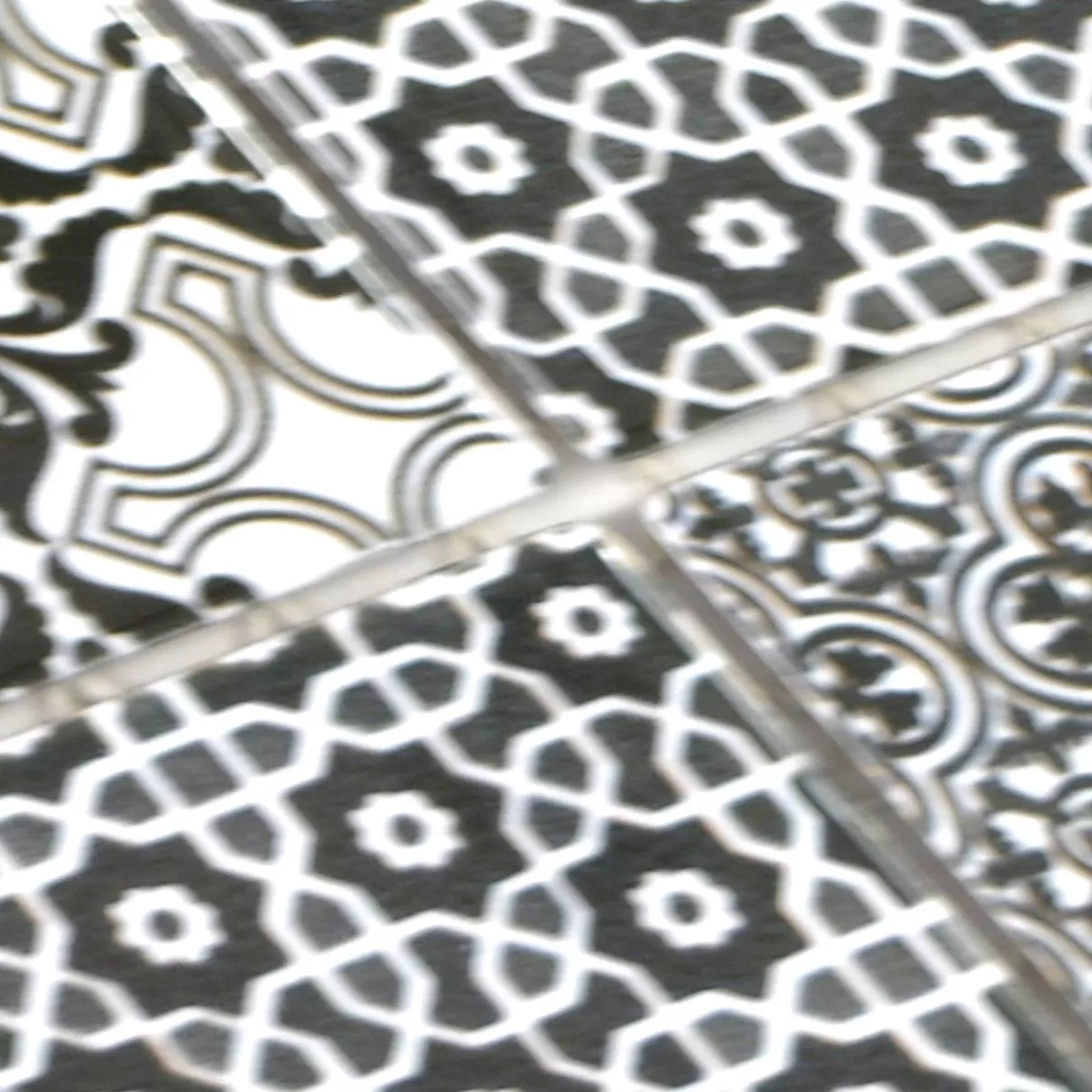 Uzorak Keramika Mozaik Pločice Daymion Retro Izgled Kvadrat Crna