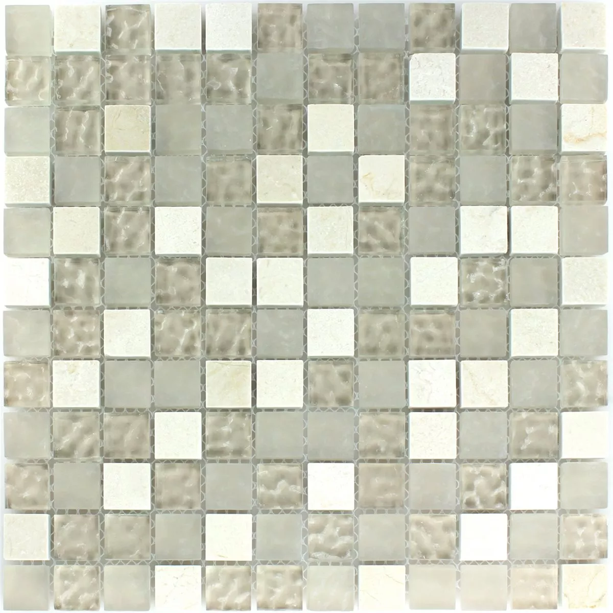 Mosaico Vetro Marmo Barbuda Crema
