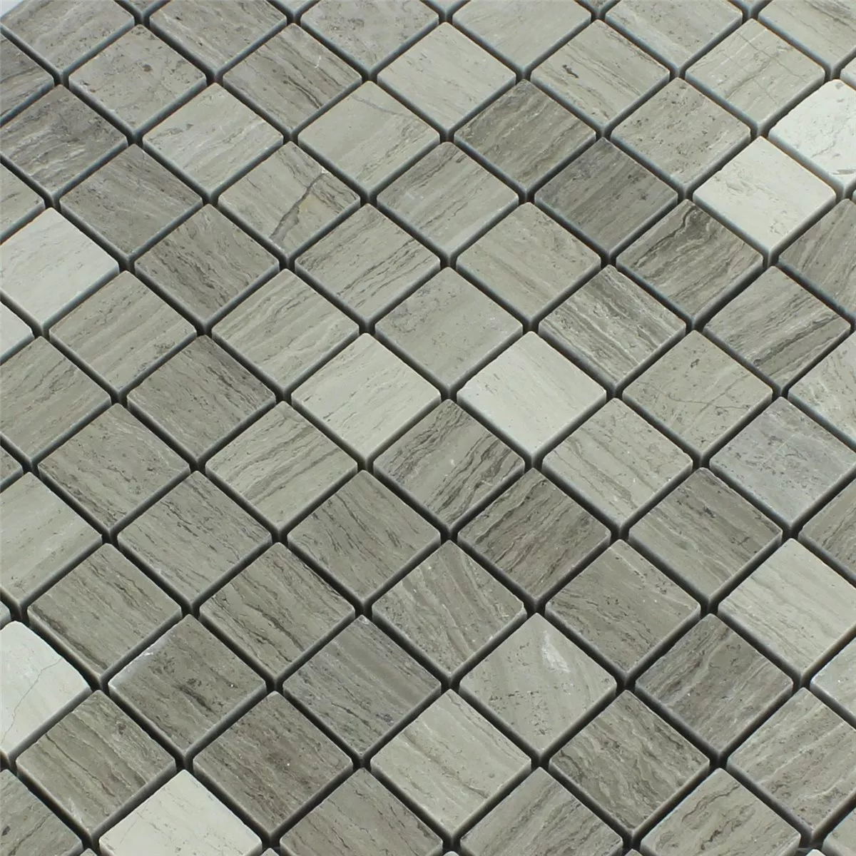 Mosaic Tiles Marble Mud Grey Polished