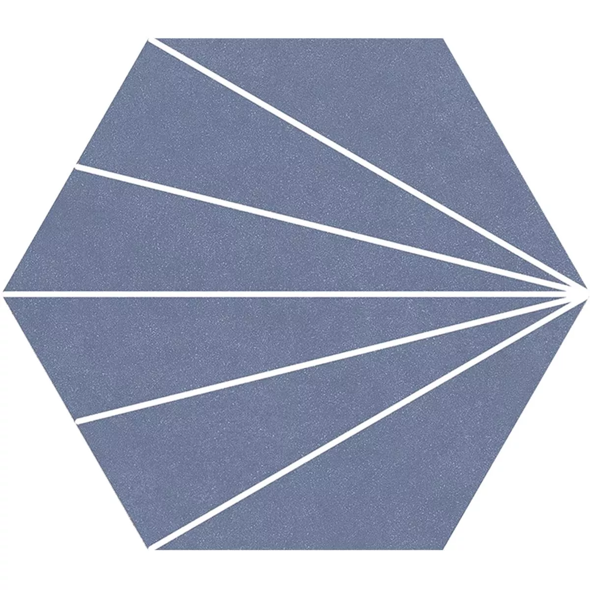 Πορσελάνινα Σκεύη Πλακάκια Millennium Εξάγωνο 3D Οπτική Μπλε 22,5 x 25,9cm 