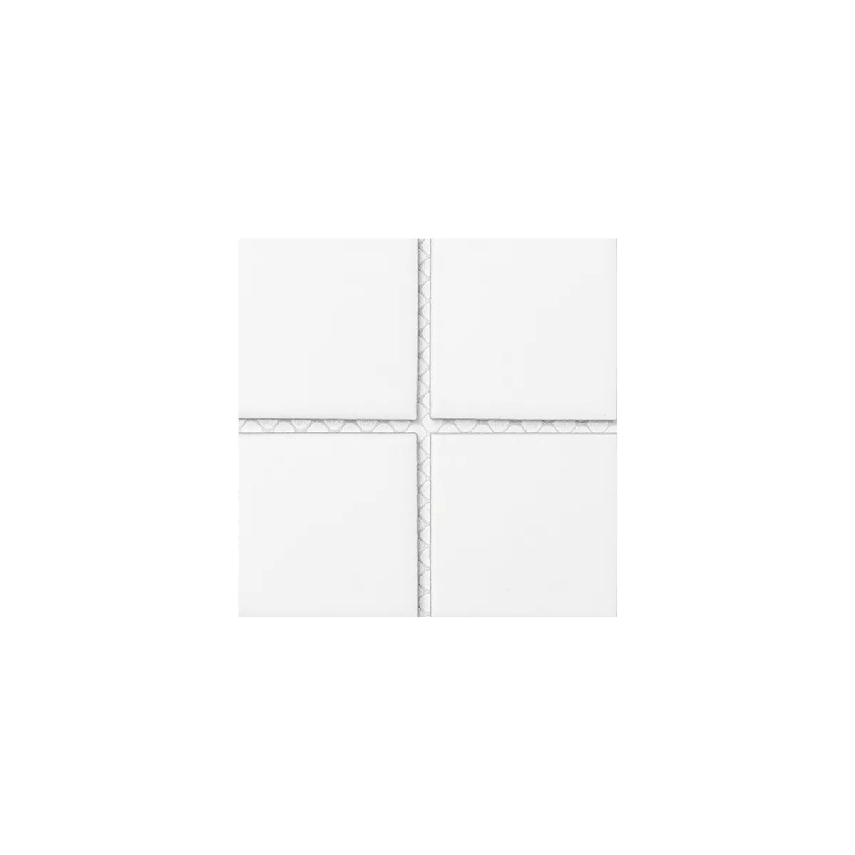 Πρότυπο από Kεραμικά Ψηφιδωτά Πλακάκια Adrian Ασπρο Παγωμένος Tετράγωνο 48