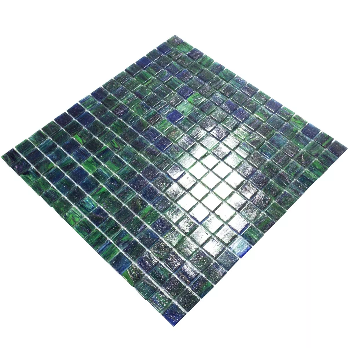 Mosaico Di Vetro Piastrelle Catalina Blu Verde Mix