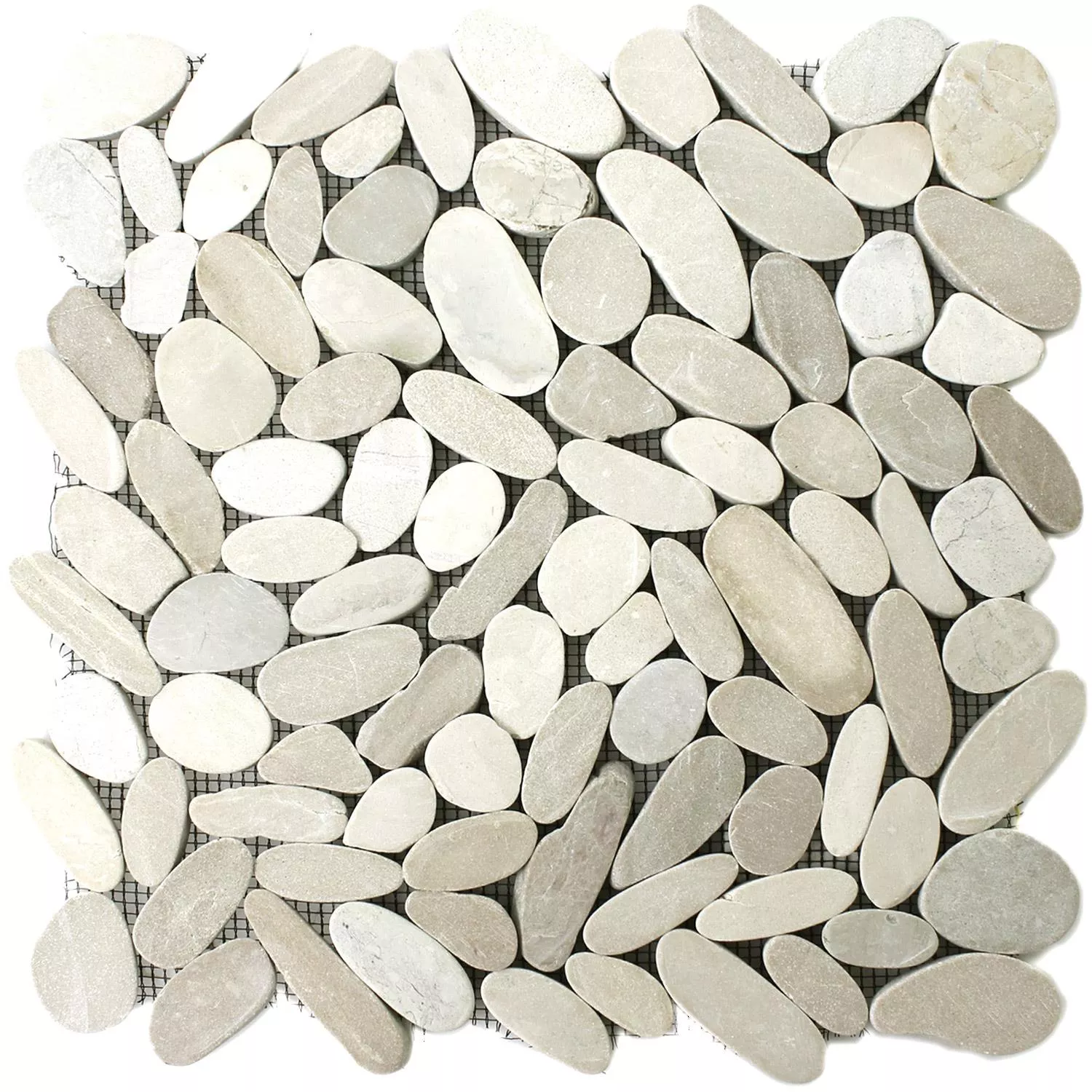 Mosaic Tiles River Pebbles Cut Tan Mosaic Tiles River Pebbles Cut Tan