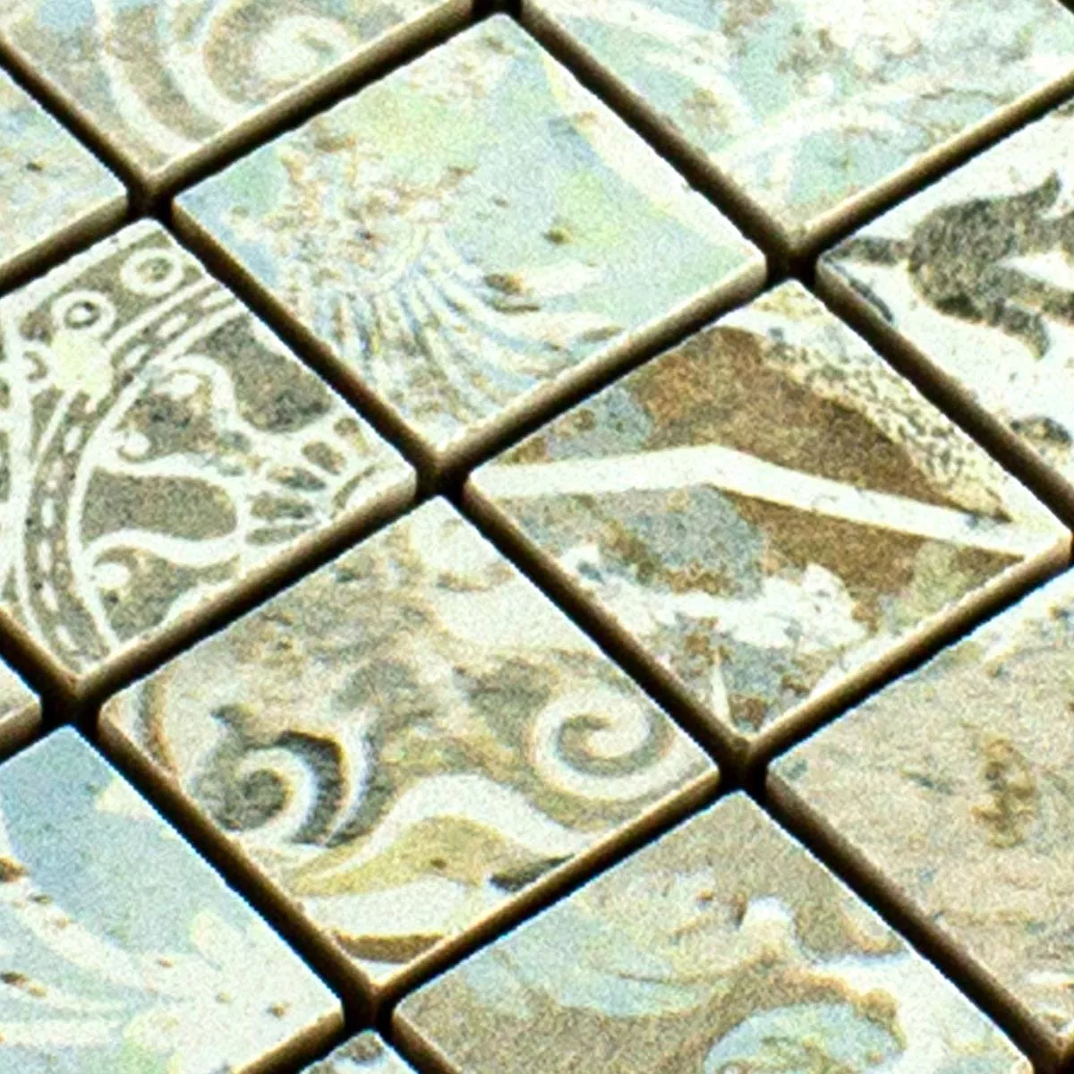 Uzorak Keramički Mozaik Pločice Bellona Efekt Svjetlo Šarena