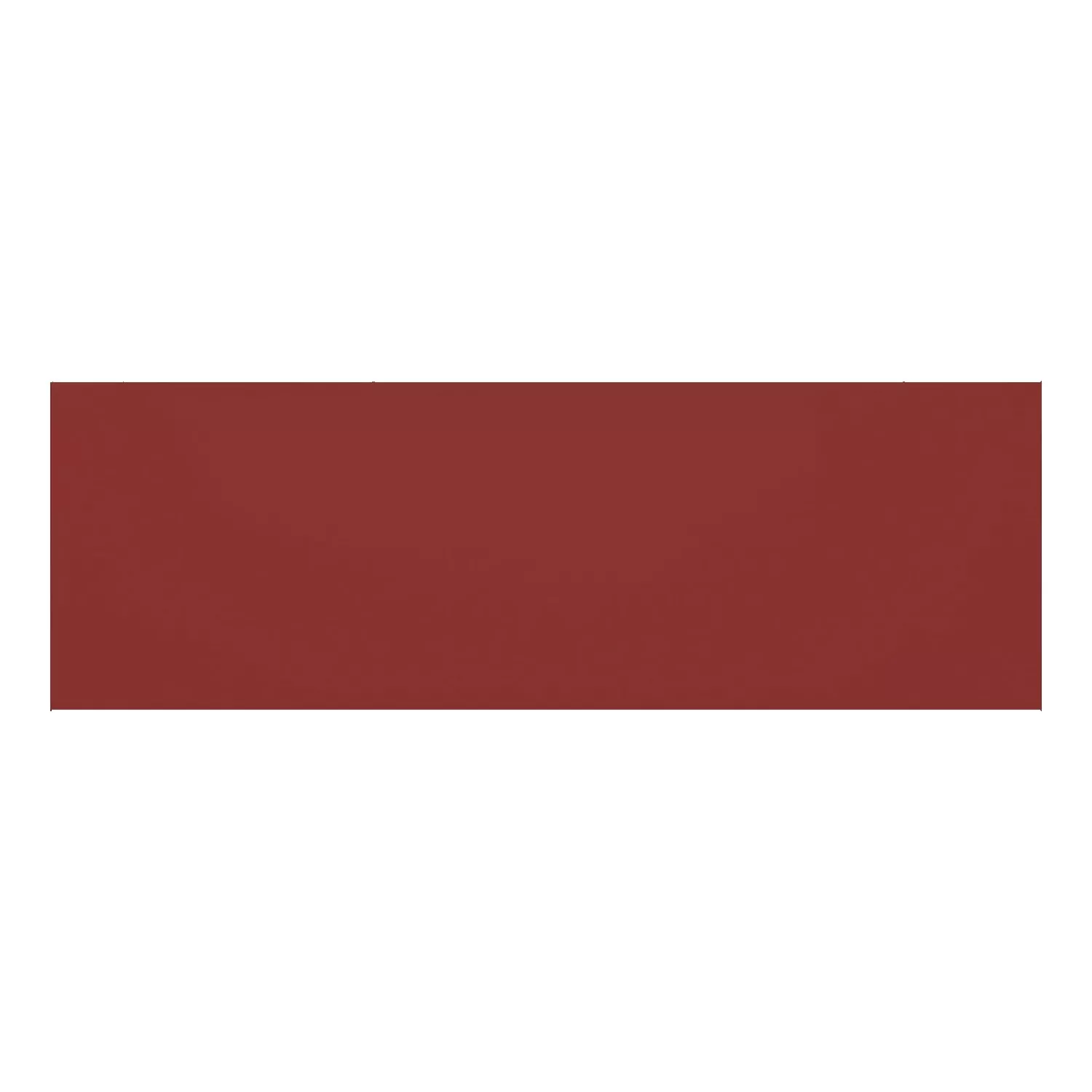 Metro tile Red Mat 10x30 cm Without Facet Candy Burdeos