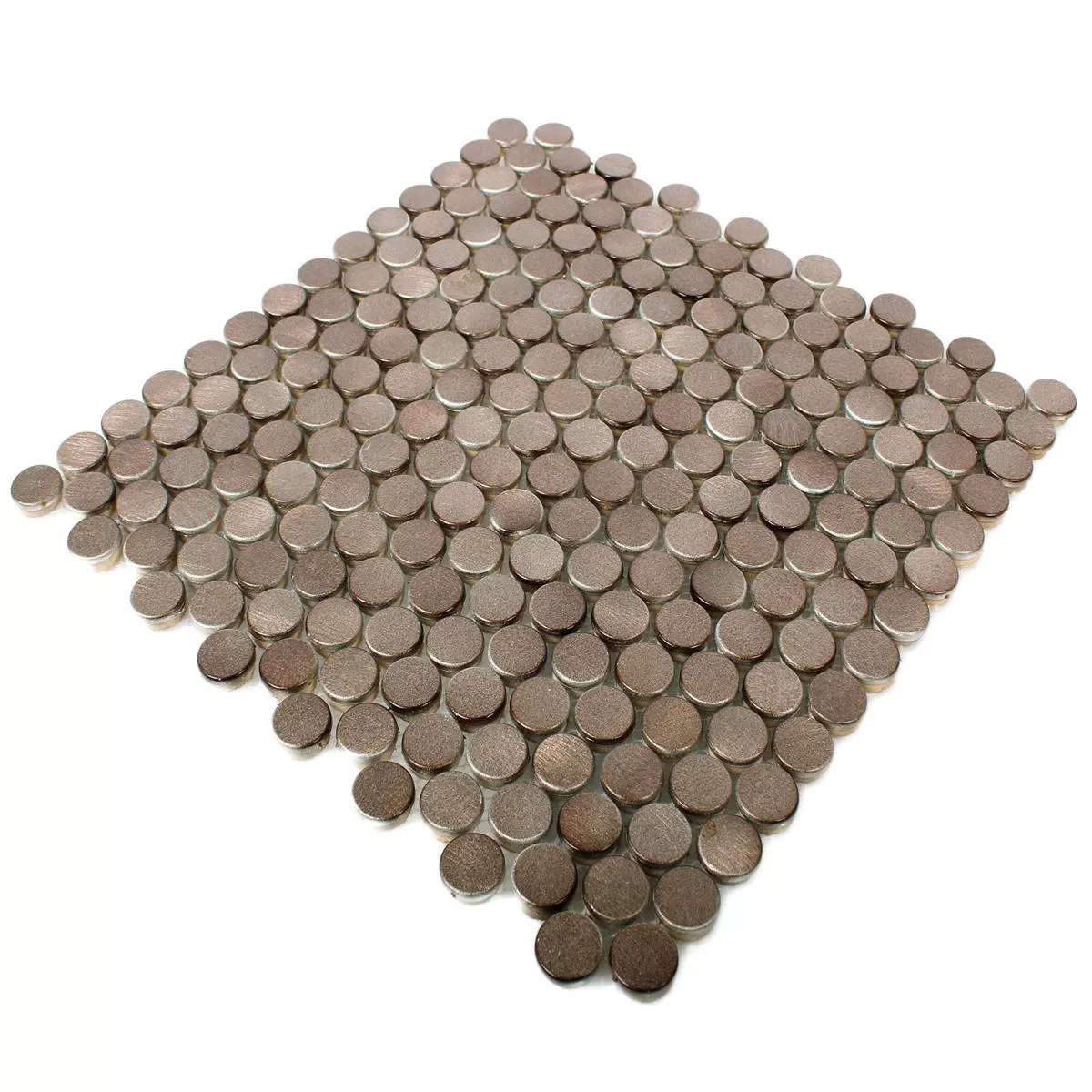 Sample Mosaic Tiles Aluminium Metal Fantom Button Bronze
