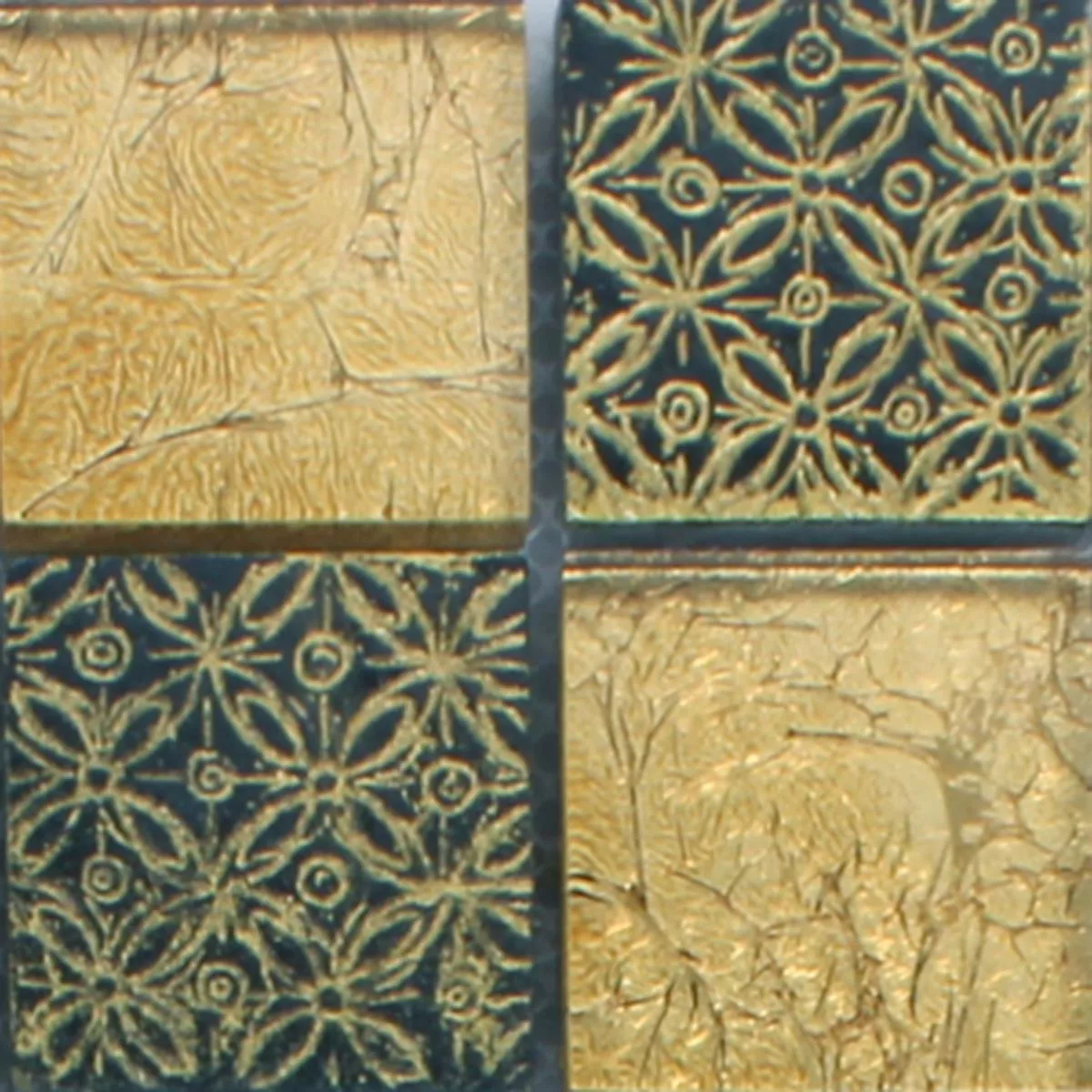 Próbka Mozaika Szkło Kamień Naturalny Friesia Złoto