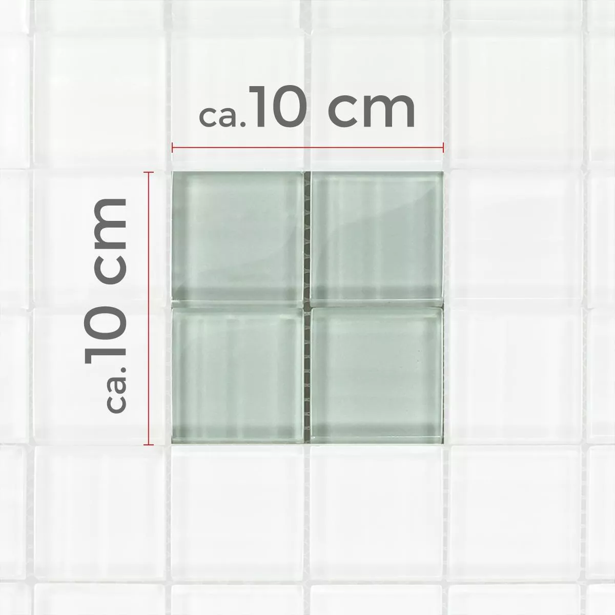 Muster von Glasmosaik Columbia Weiss Gestreift