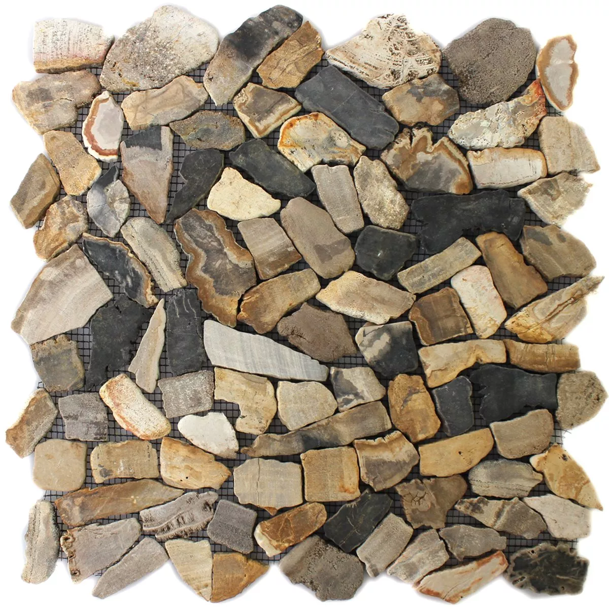 Mosaic Tiles Broken Marble Antique Oak