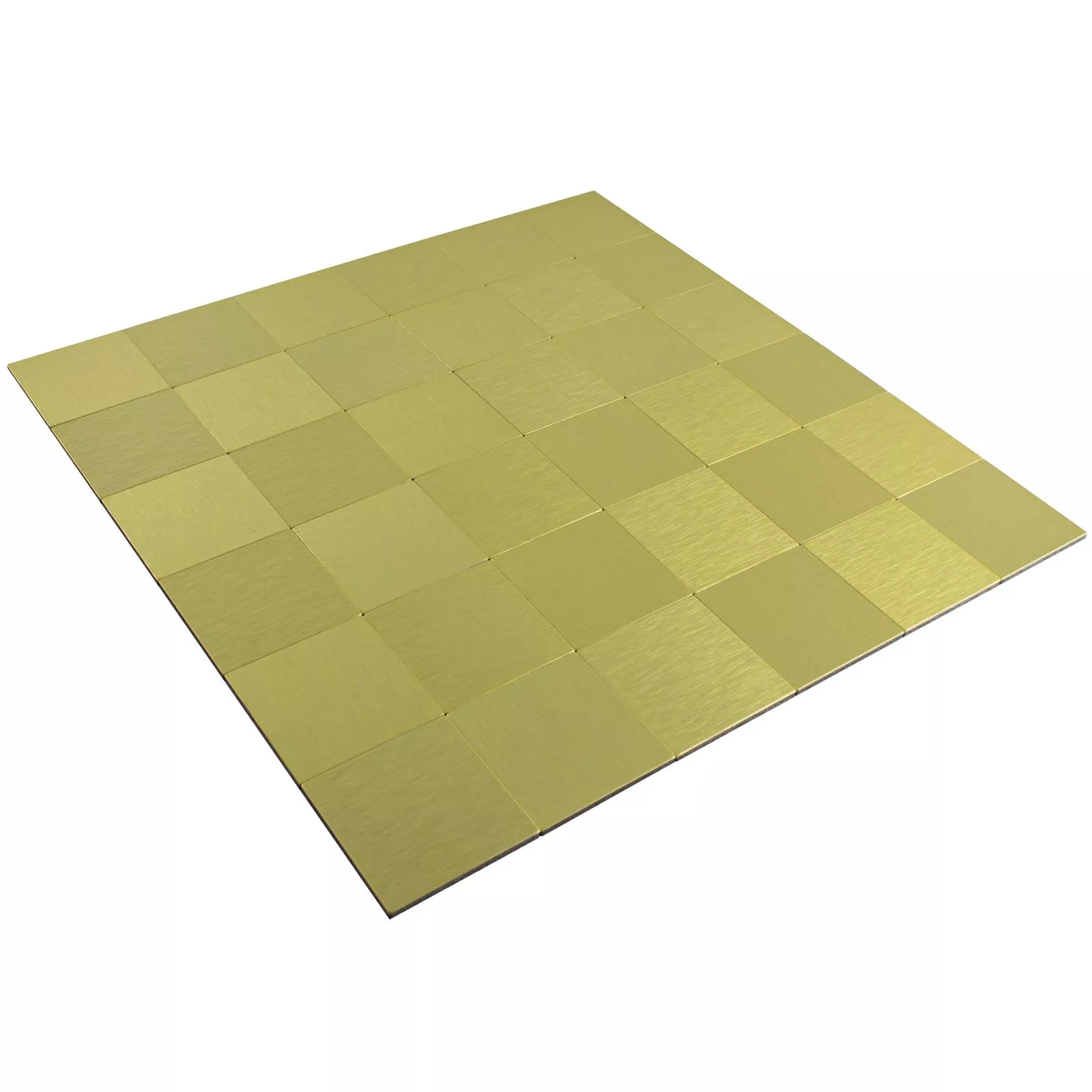 Πρότυπο από Ψηφιδωτά Πλακάκια Mέταλλο Aυτοκόλλητες Vryburg Χρυσός Tετράγωνο 