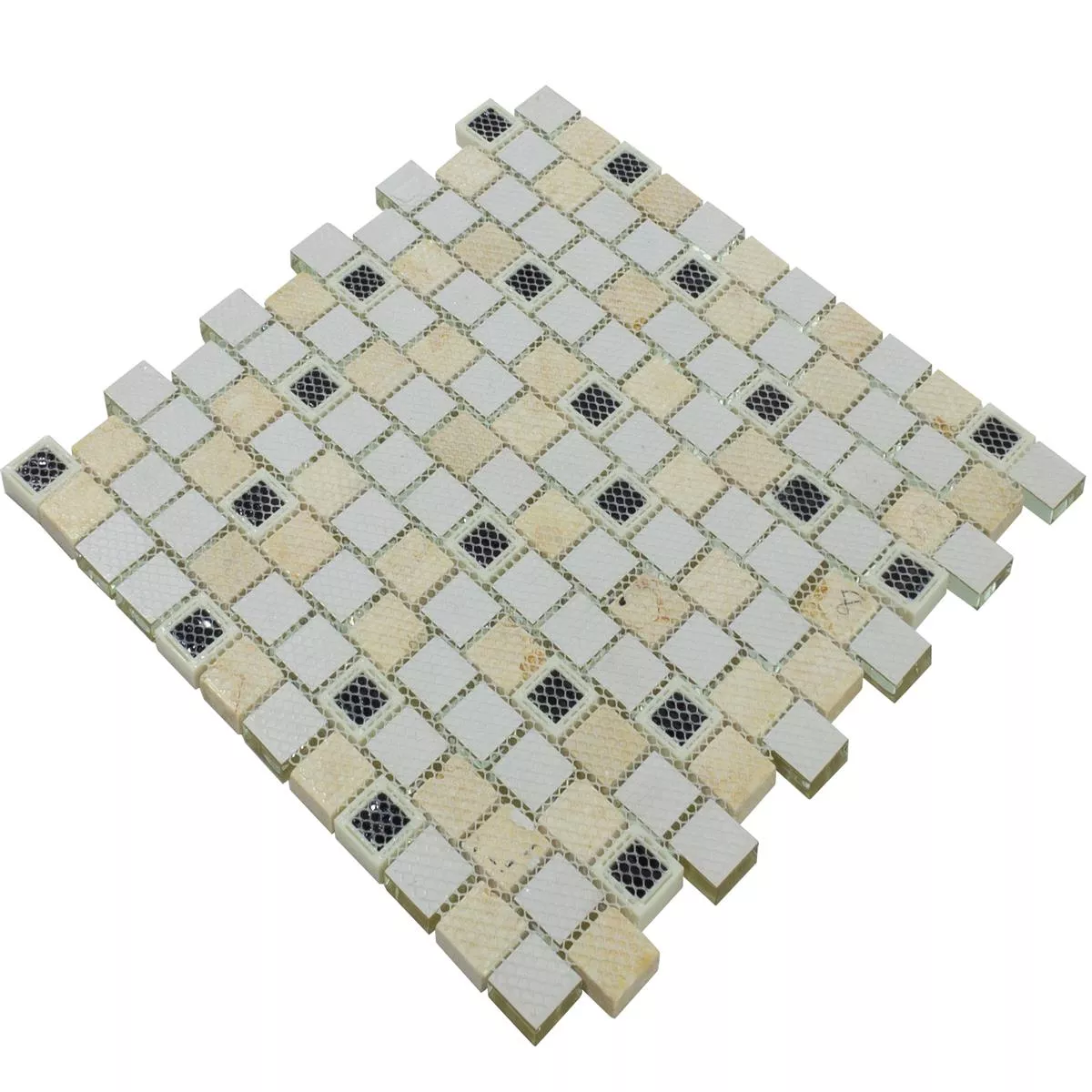 Üveg Műanyag Természetes Kő Mozaik Lunaquell Bézs