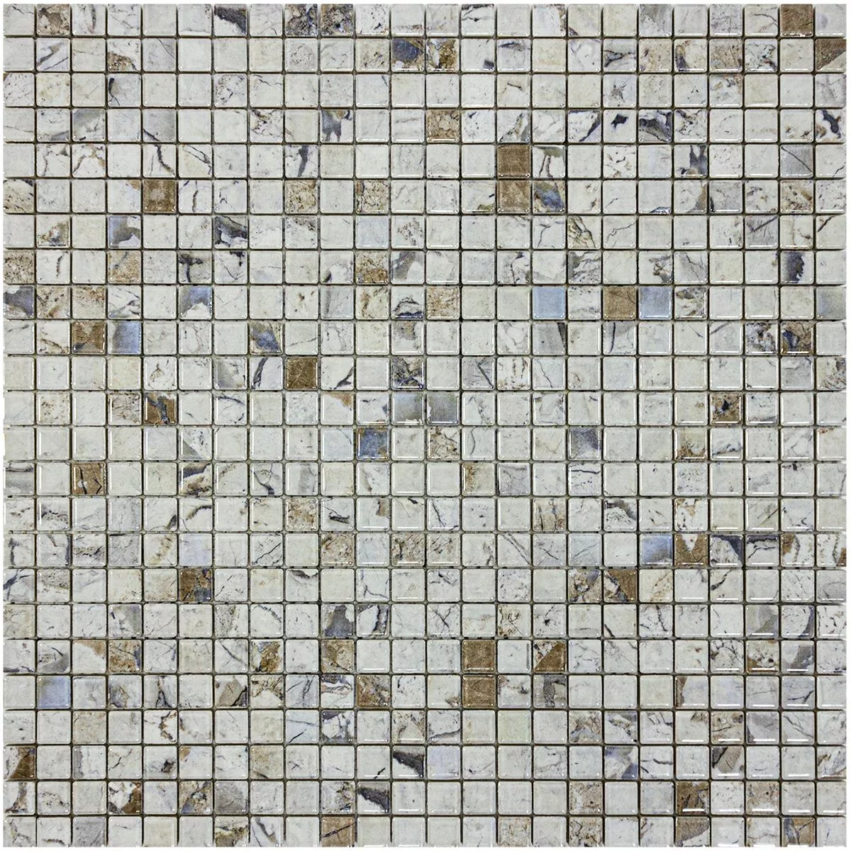 Ceramica Mosaico Piastrelle Elysium Marmo Ottica Beige 12