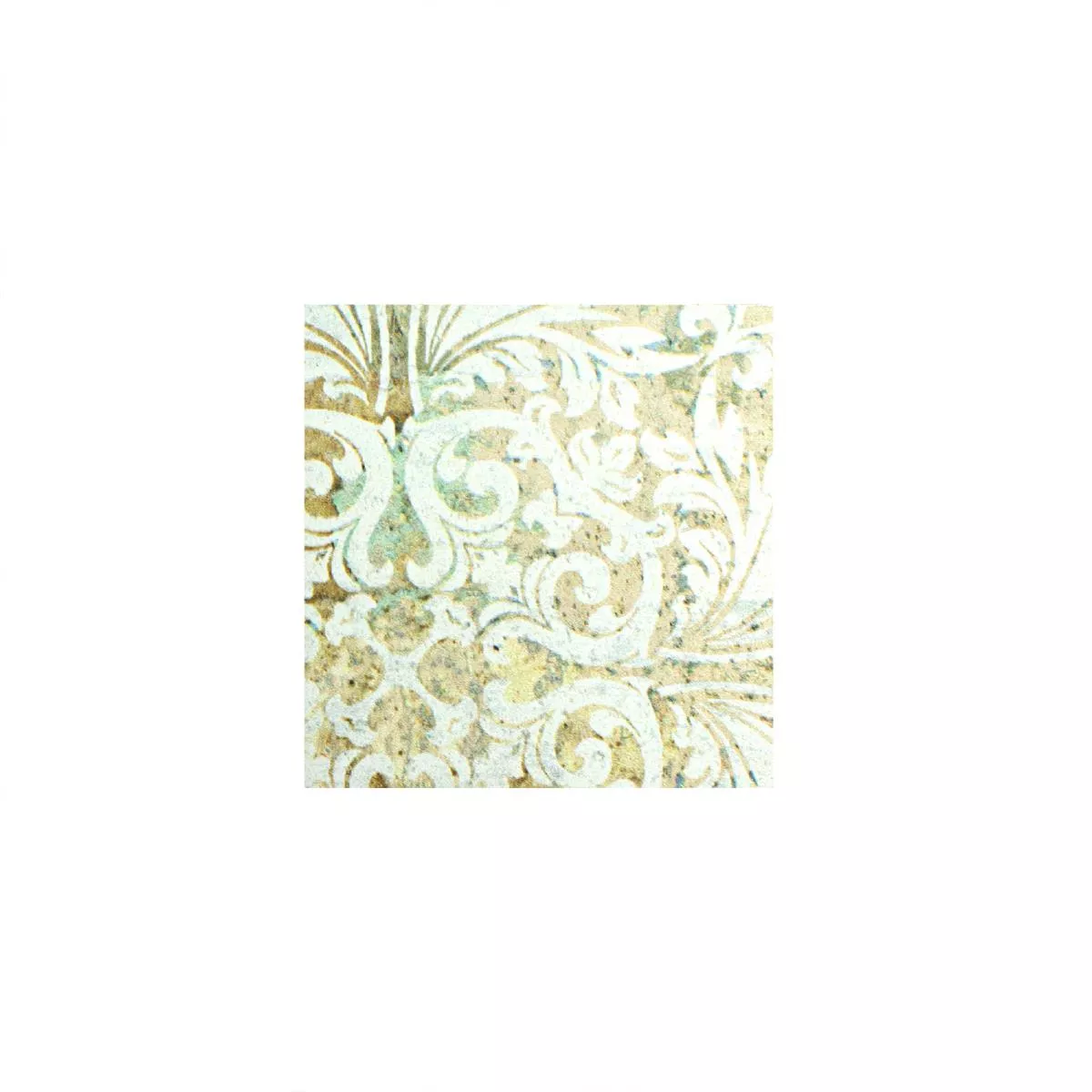 Muster von Keramikmosaik Fliesen Bellona Effekt Hellbunt 95x95mm