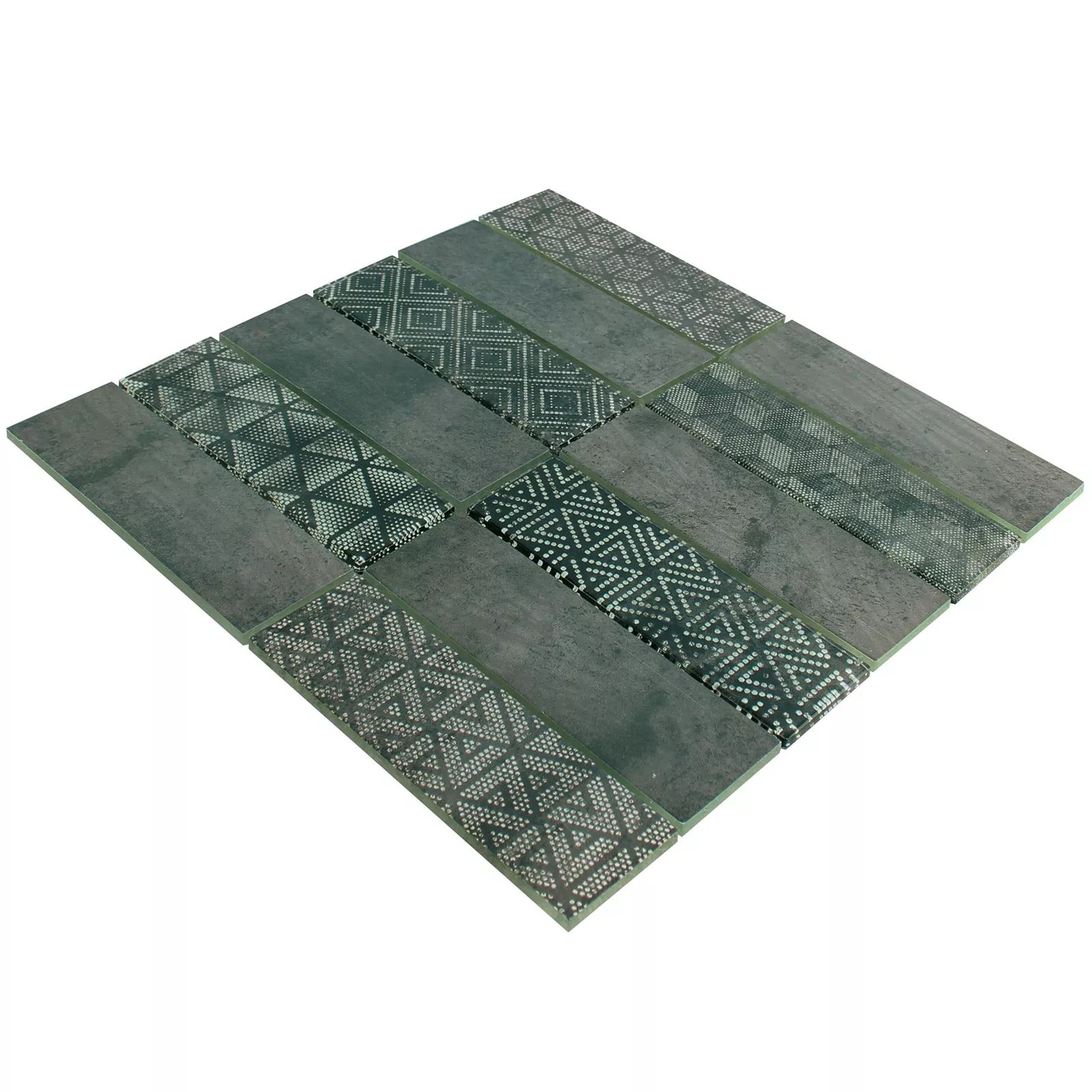 Glass Mosaic Tiles Patras Anthracite