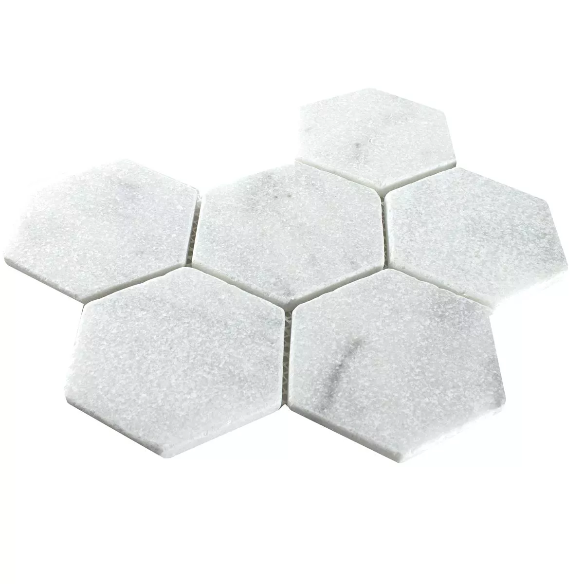 Marble Natural Stone Mosaic Tiles Maracay Hexagon White