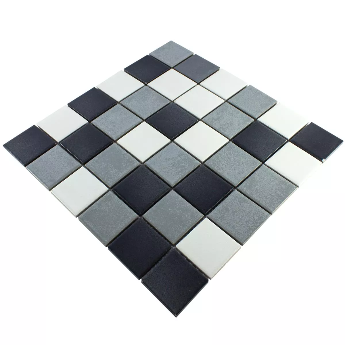 Campione Ceramica Mosaico Piastrelle Orion Nero Grigio