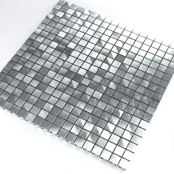 Mosaikkfliser Aluminium Mono Sølv 15x15x8mm