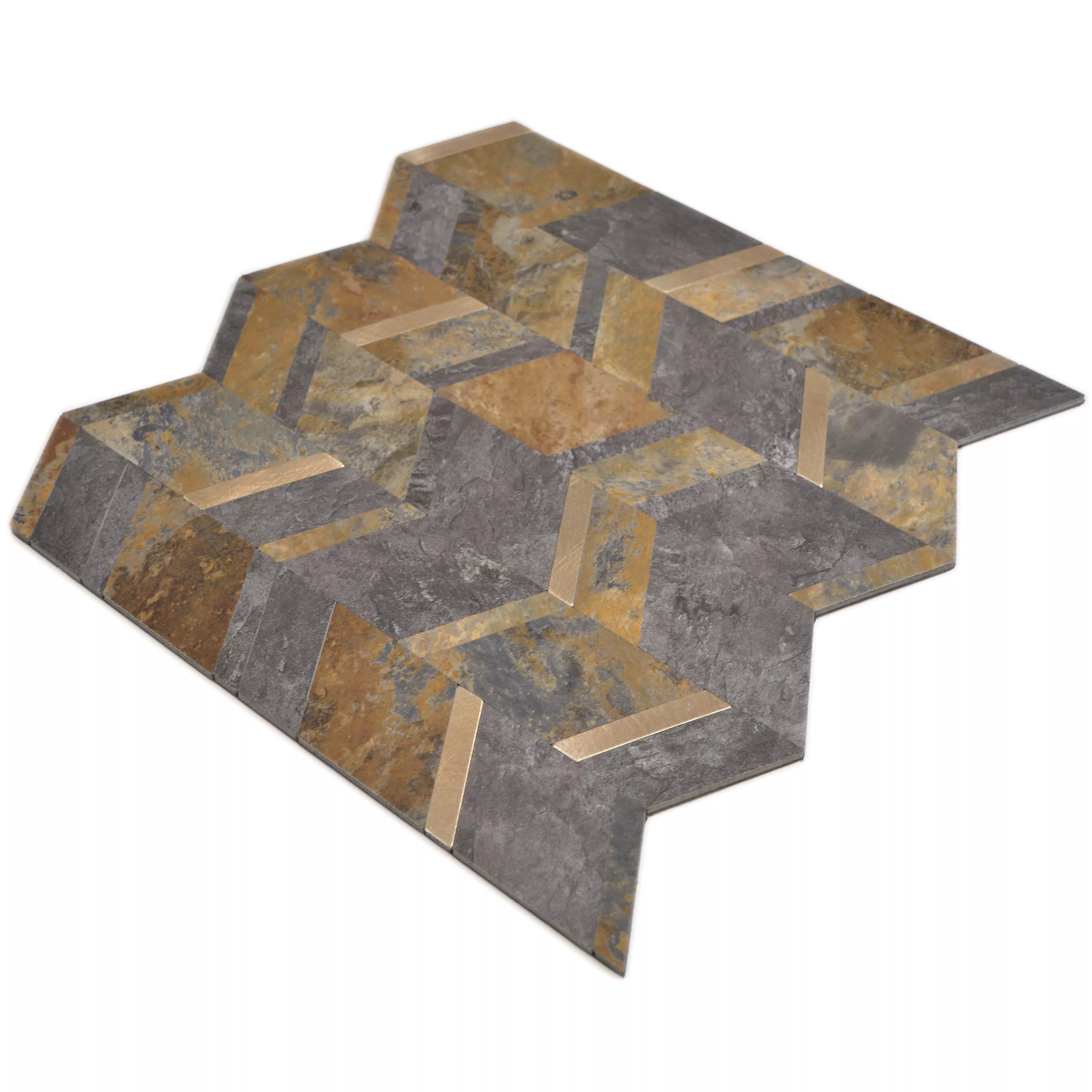 Próbka Winylu Mozaika Meridian Kamień Optyka Rustykalny Brązowy