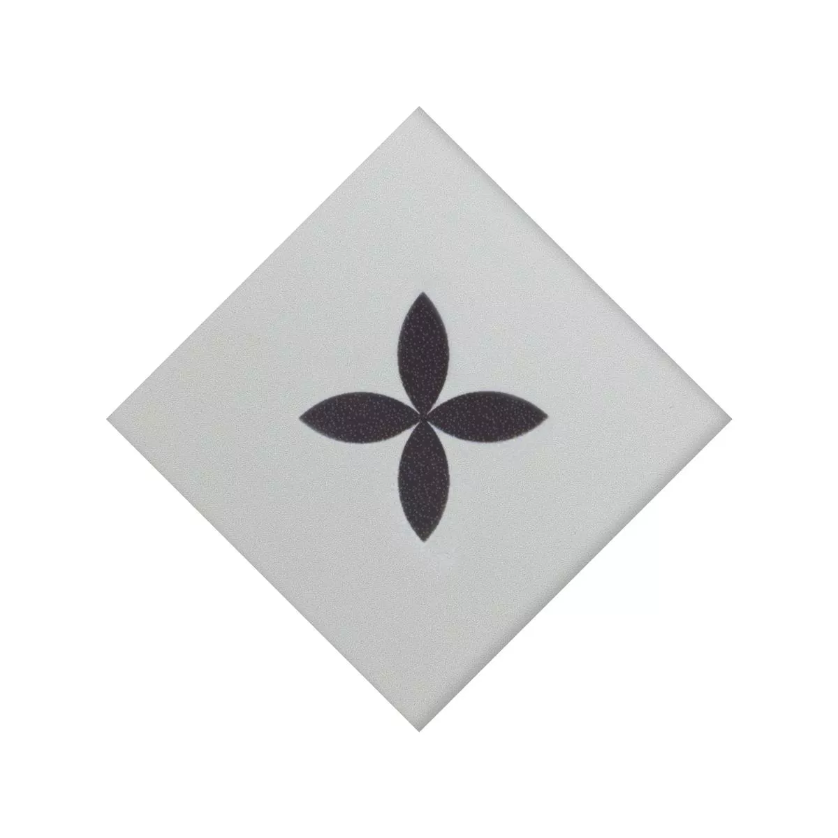 Porcelán Kőedény Csempék Genexia Fekete Fehér Decor 4 Rosone  4,6x4,6cm
