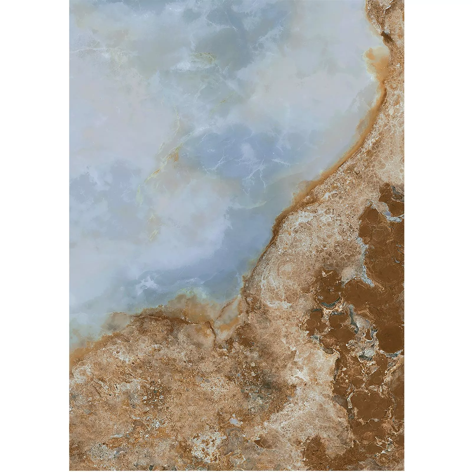 Échantillon Carrelage Sol Et Mur Naftalin Poli Brillant Brun Bleu 60x120cm