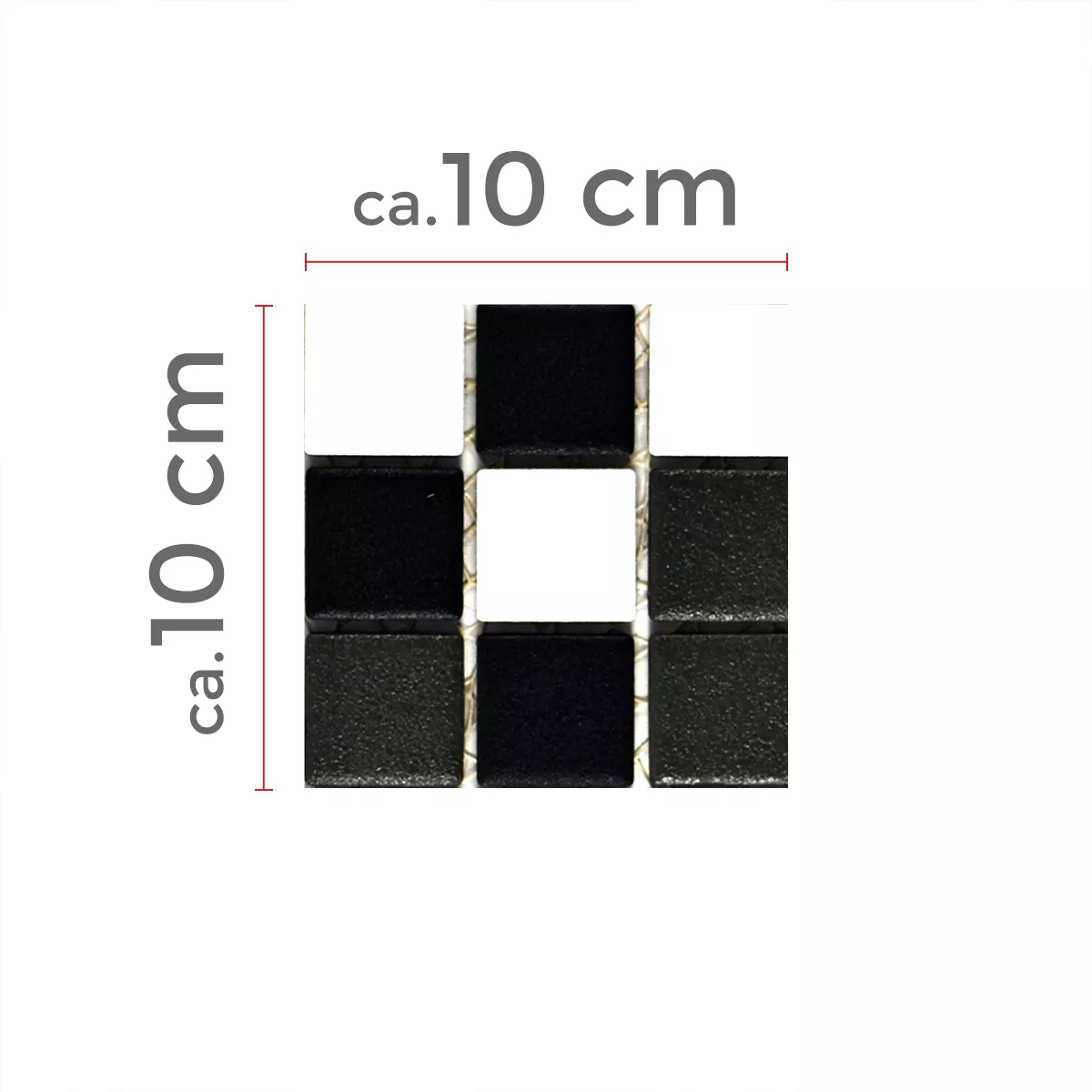 Πρότυπο από Kεραμικά Ψηφιδωτά Πλακάκια Heinmot Μαύρος Ασπρο R10 Q25