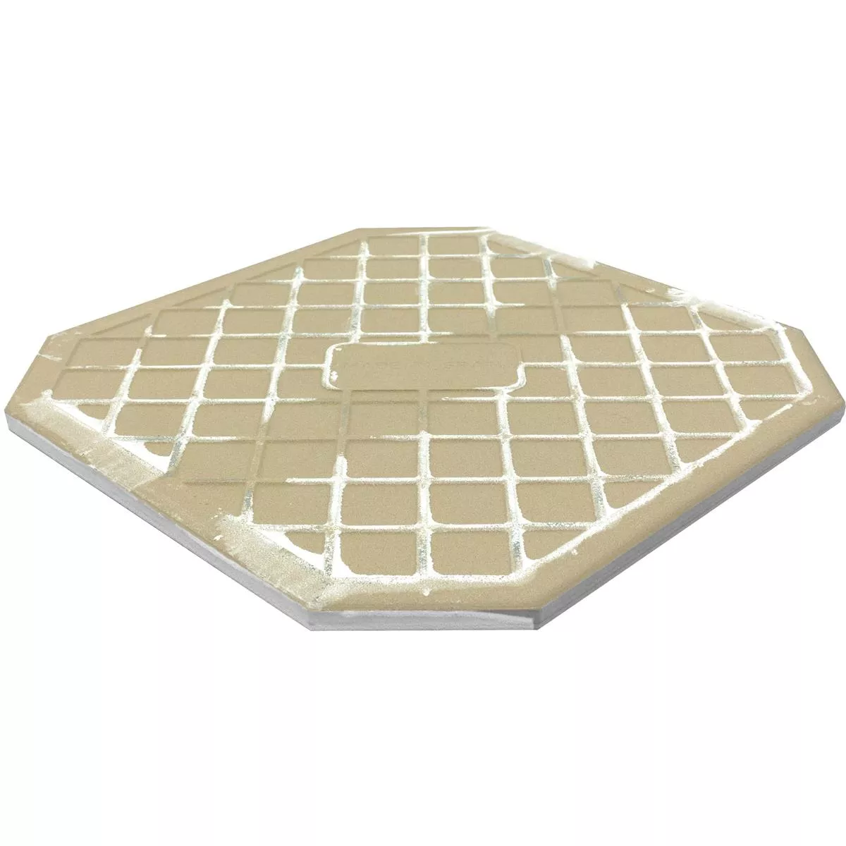Sample Porcelain Stoneware Tiles Genexia Uni Ocher Octagon 20x20cm