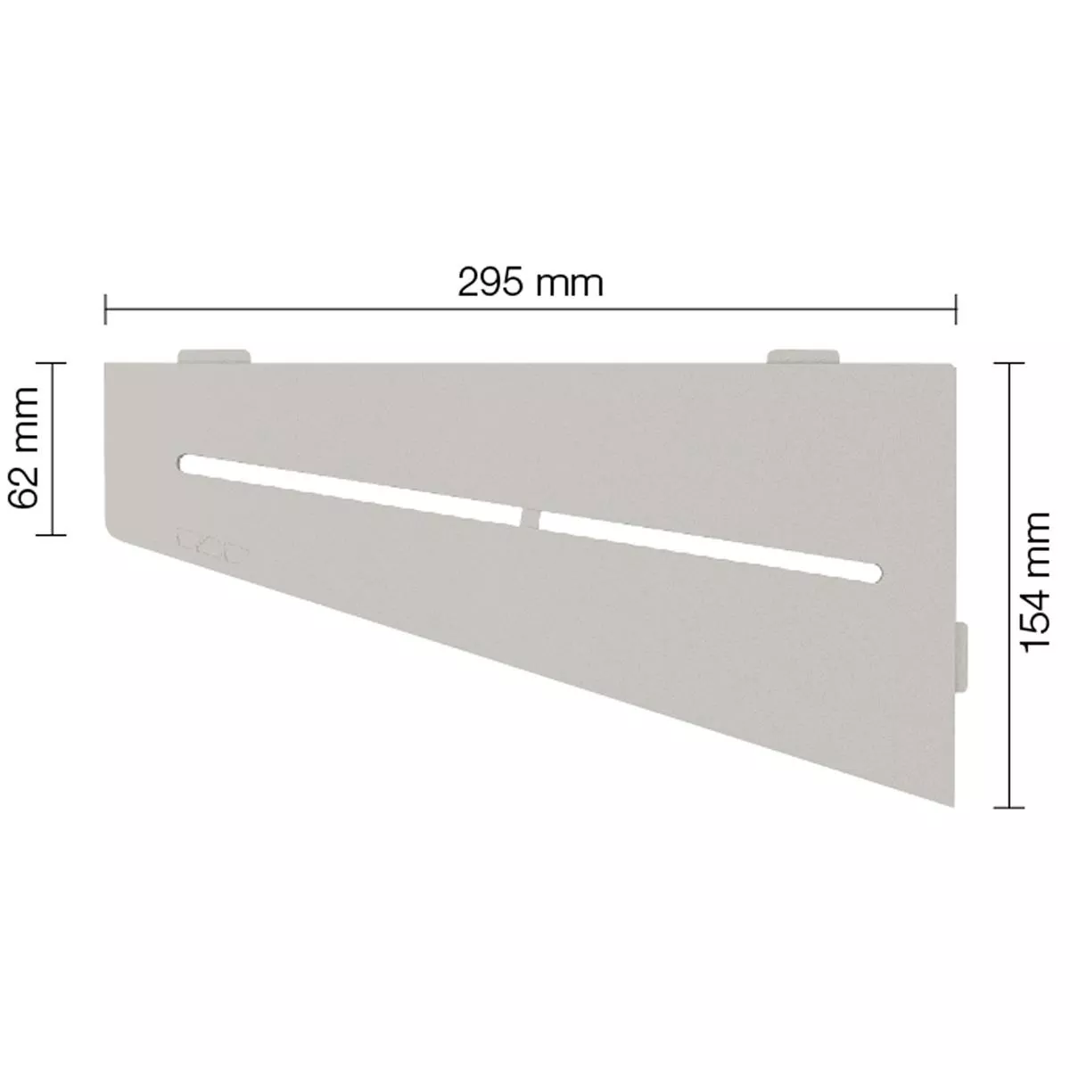 Wandplank doucheplank Schlüter vierkant 15,4x29,5cm Pure Beige