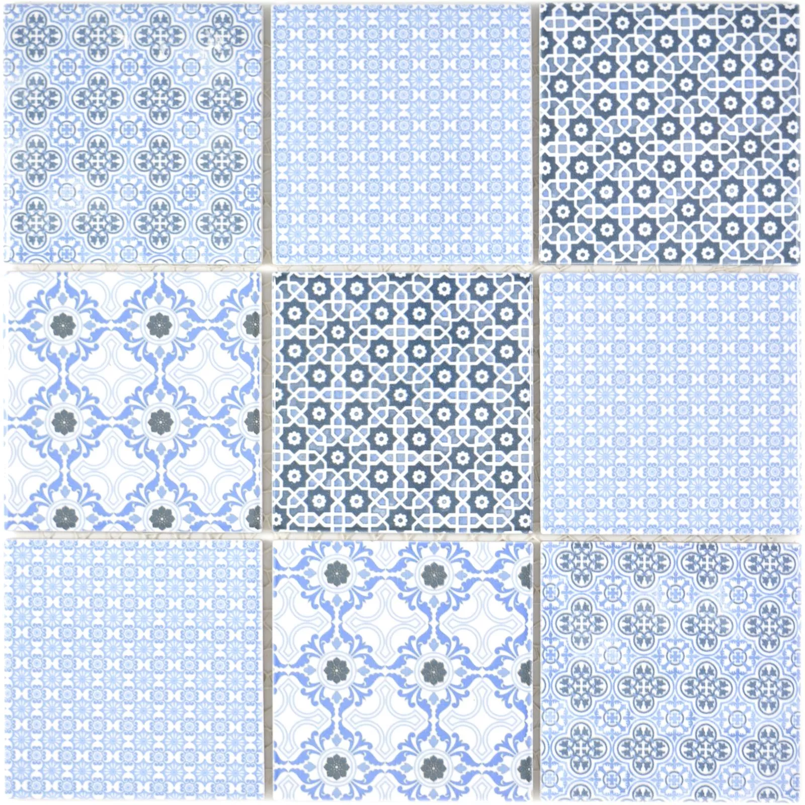 Ceramică Plăci De Mozaic Daymion Optica Retro Albastru 97