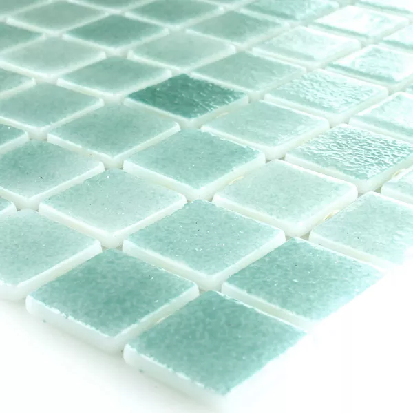 Sample Glass Swimming Pool Mosaic  Cyan Mix