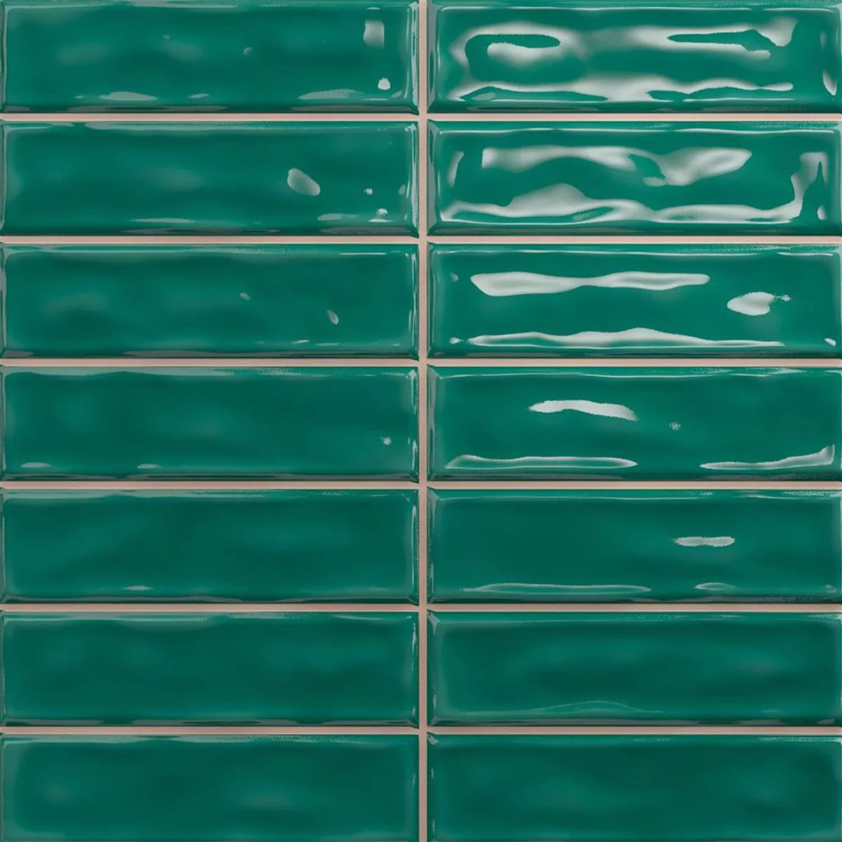 Wall Tiles Verbania Sticks Glossy Waved Green 20x20cm