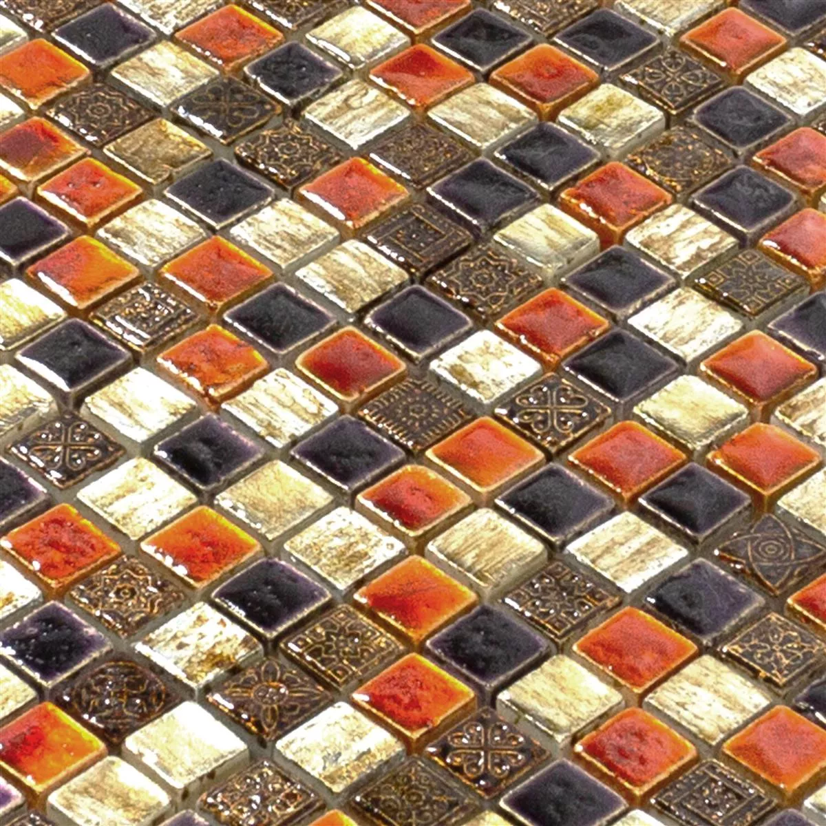 Pietra Naturale Mosaico Toskana Rosso Rame Mix