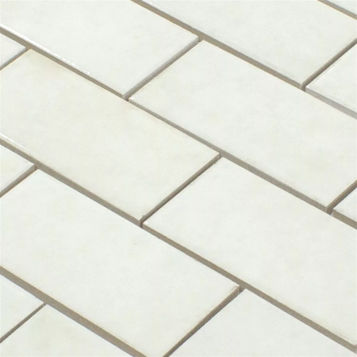 Fazekasság Mozaik Csempe Eldertown Brick Fehér