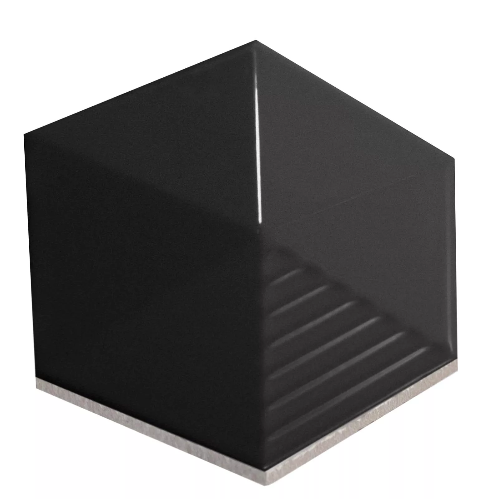Nástěnné Obklady Rockford 3D Šestiúhelník 12,4x10,7cm Černá