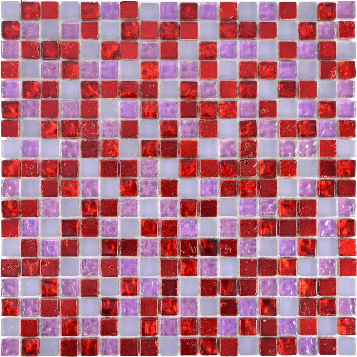 Skleněná Mozaika Dlaždice Z Přírodního Kamene Cleopatra Růžová Pink Červená Bílá