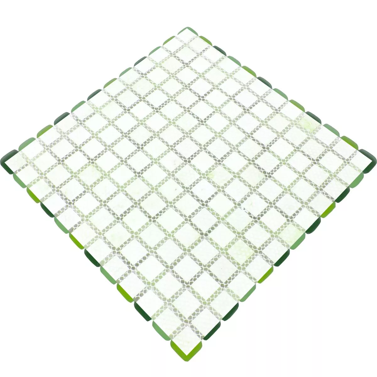 Glass Mosaic Tiles Ponterio Frosted Green Mix