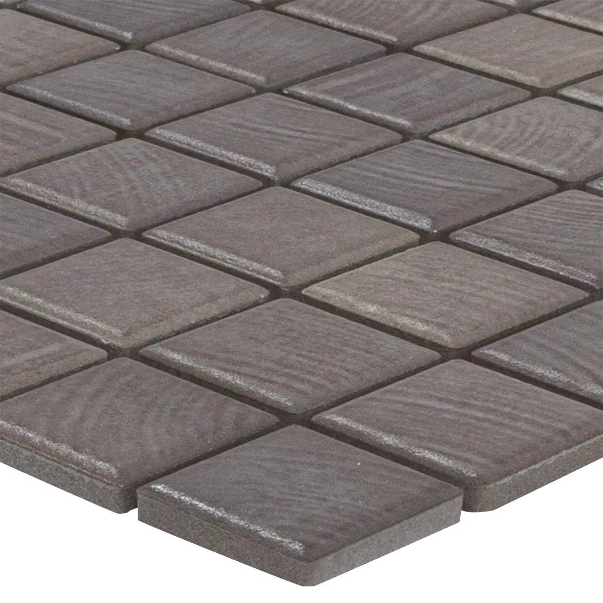 Ceramic Mosaic Tiles Luminara Wood Optic Brown