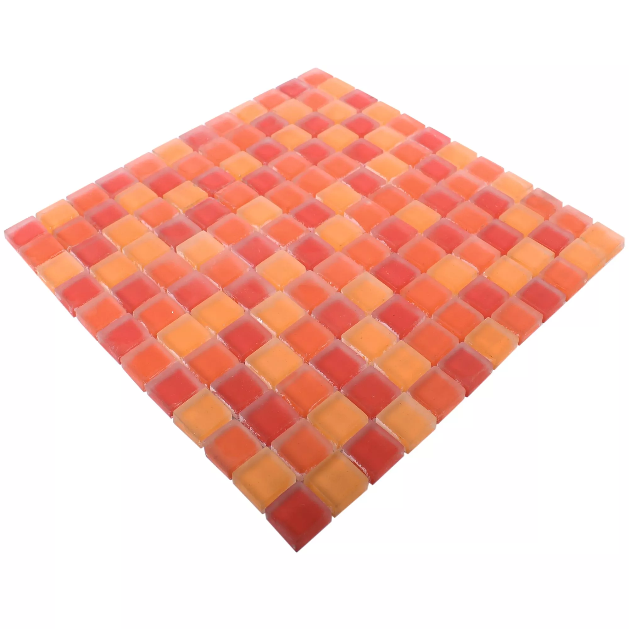 Πρότυπο από Γυάλινο Μωσαϊκό Πλακάκια Blossom Κόκκινο Πορτοκαλί Mix Παγωμένος
