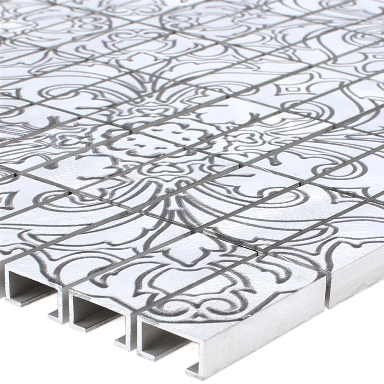 Mosaik Fliser Aluminium Profitis Sølv