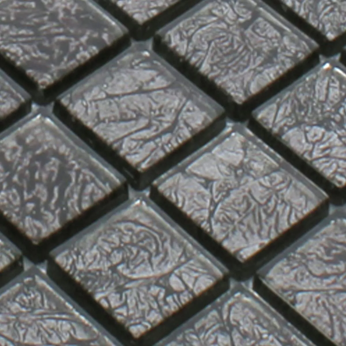 Uzorak Mozaik Pločice Staklo Kandila Crna 