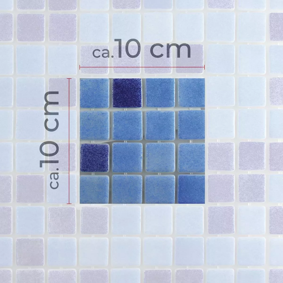 Mønster fra Glass Svømmebasseng Mosaikk Lagune R11C Blå Mix