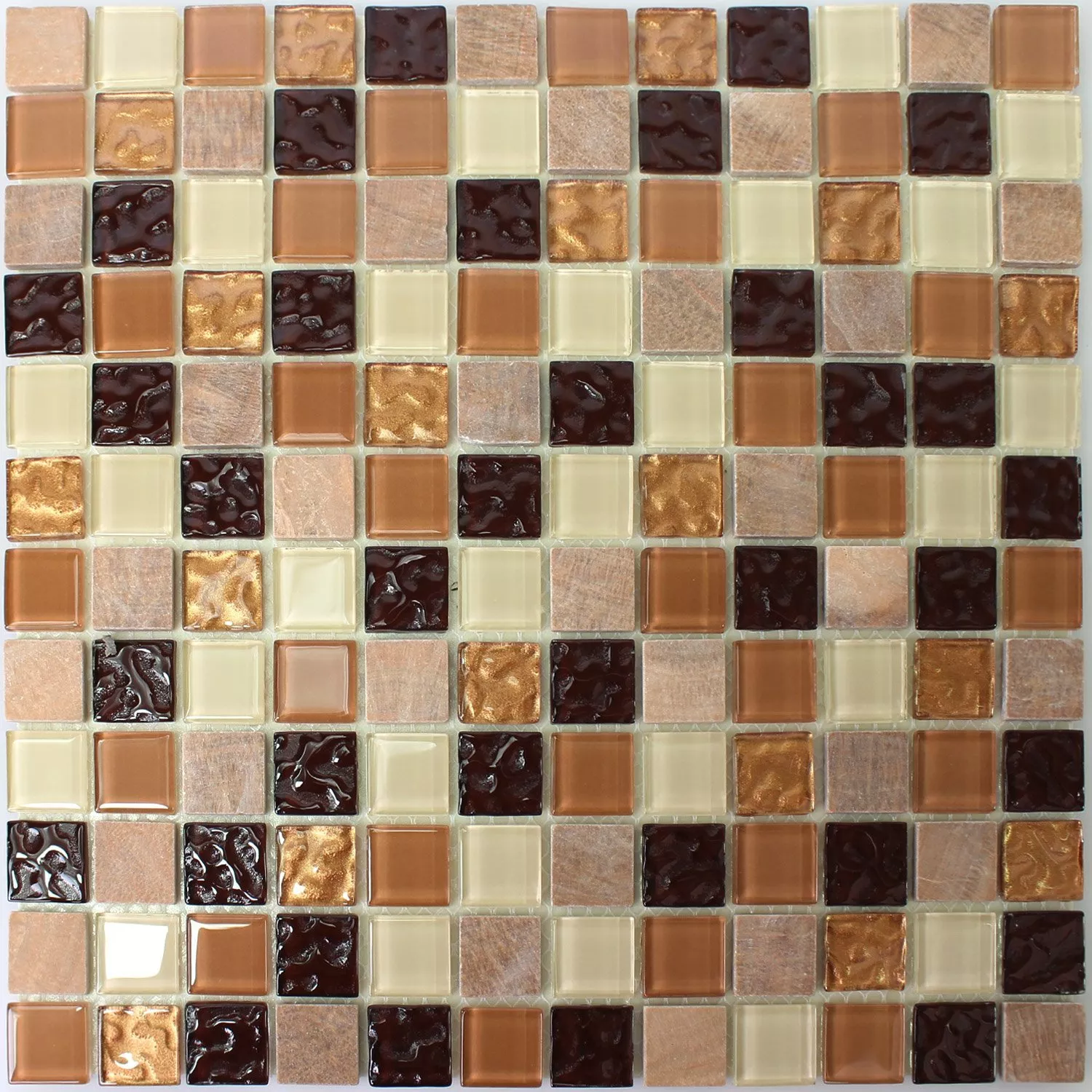 Autoadeziv Plăci De Mozaic Piatră Naturală Sticlă Bej Maro