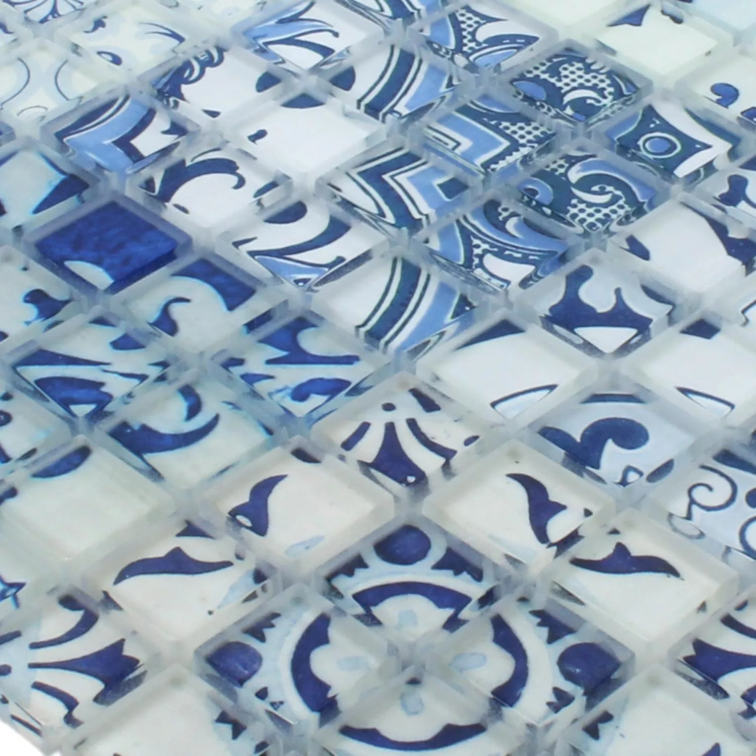 Próbka Mozaika Szklana Inspirowana Kolorem Niebieskim