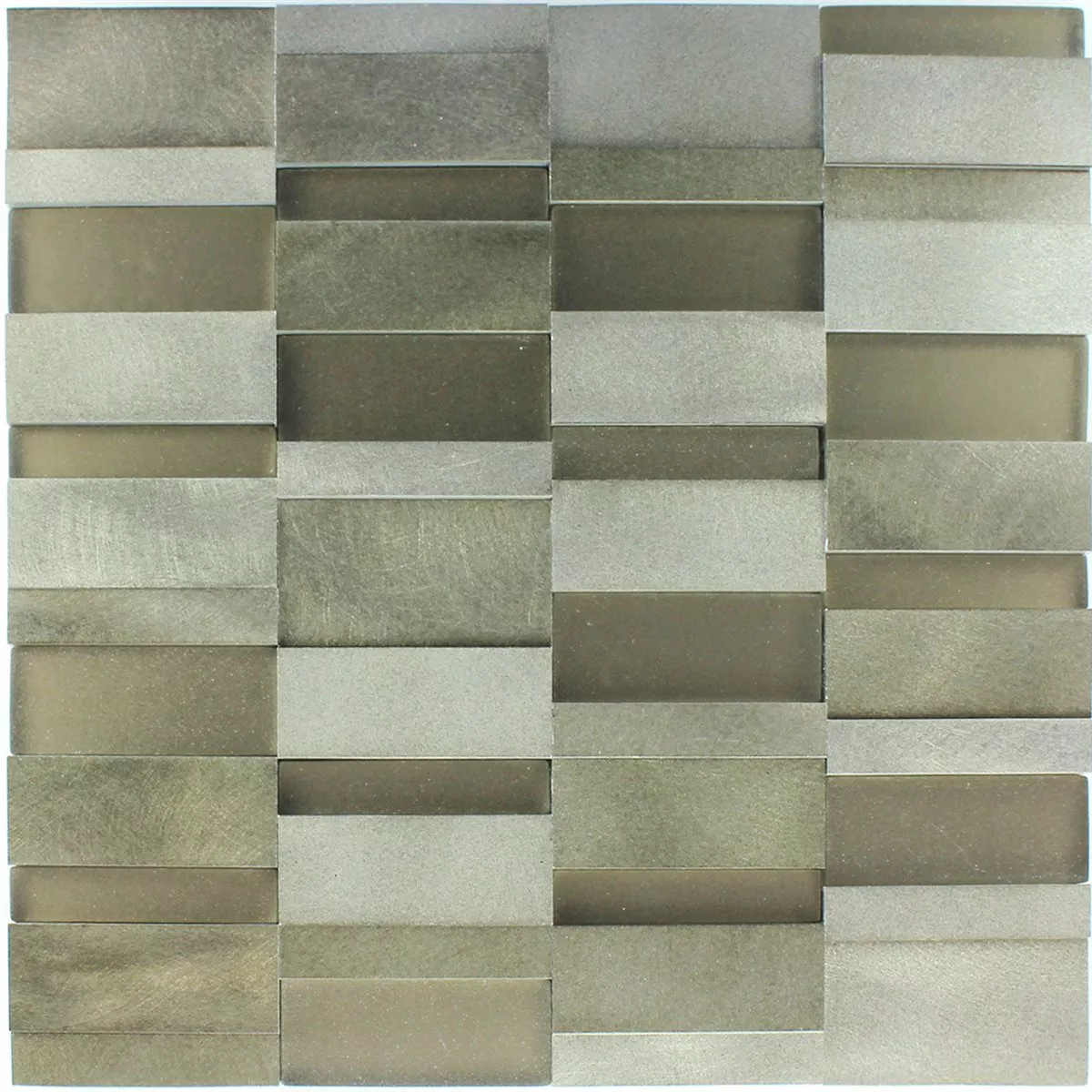 Mosaic Tiles Glass Metal Mud Mix